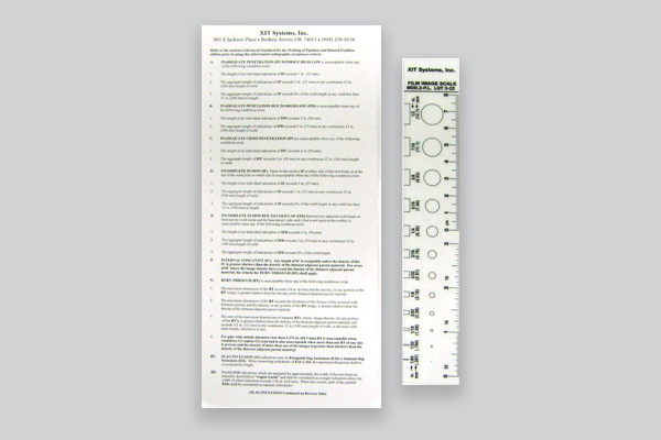 Radiographic Film Image Scale — MOD.2-PL
