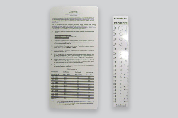 Radiographic Film Image Scale — MOD.1-IND